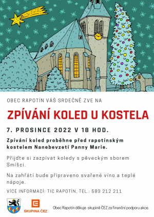 Zpívání koled u kostela 1