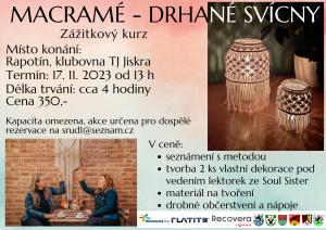 Zážitkový kurz macramé - drhané svícny 1