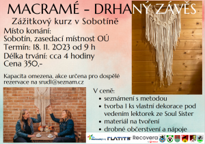 Zážitkový kurz Macramé - drhaný závěs 1