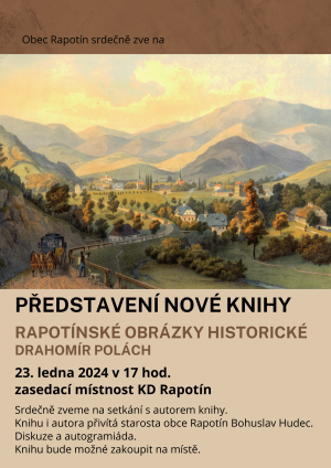 Představení nové knihy Rapotínské obrázky historické 1