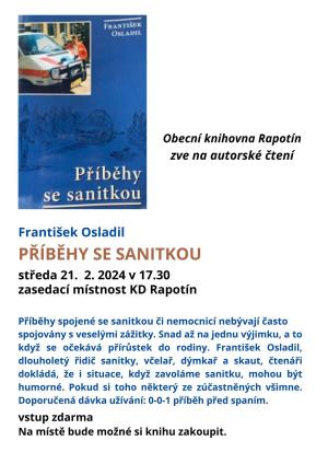 Autorské čtení knížky Příběhy se sanitkou 1