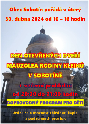 Den otevřených dveří Mauzolea rodiny Kleinů 1